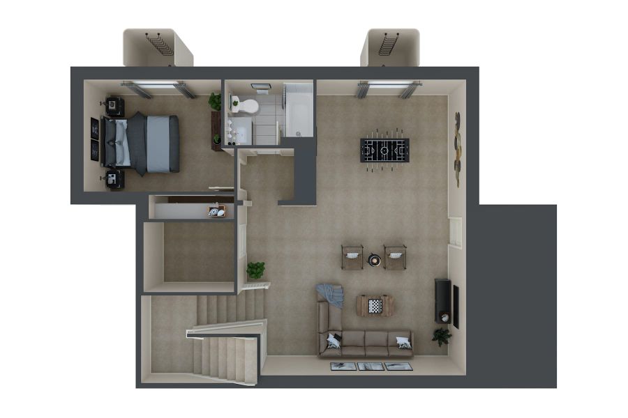 2D floor plan layout for the 2804 by Tri Pointe Homes in The Aurora Highlands, Aurora, CO (Image 4).