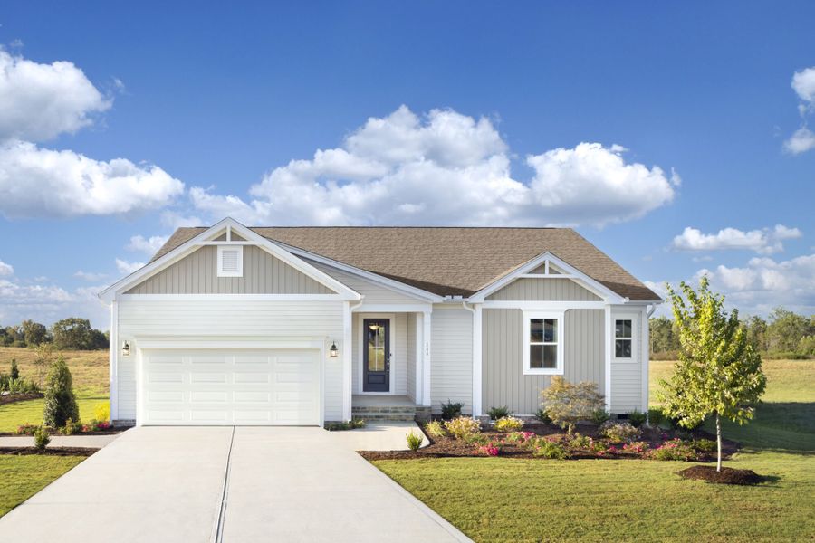 Representative exterior photo of a completed home built from the Allegheny by Mattamy Homes in Fox Field Farms, Broadway, NC (Image 23).