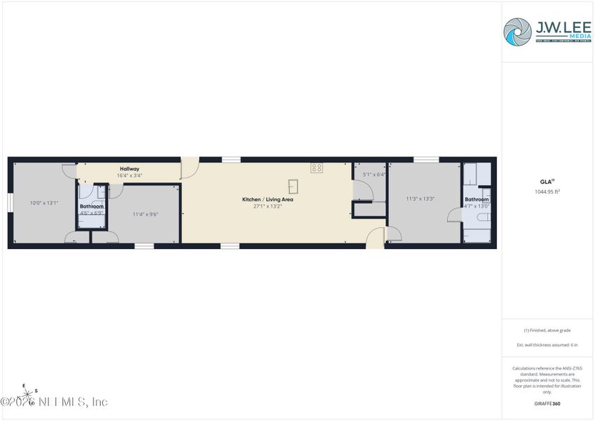 2D floor plan layout of this home in , Hawthorne, FL (Image 3).