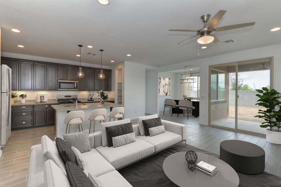 Representative furnished interior of a home built from the Ellenton by Beazer Homes in Acacia Foothills at Estrella: Acacia Foothills II, Goodyear (Image 4).