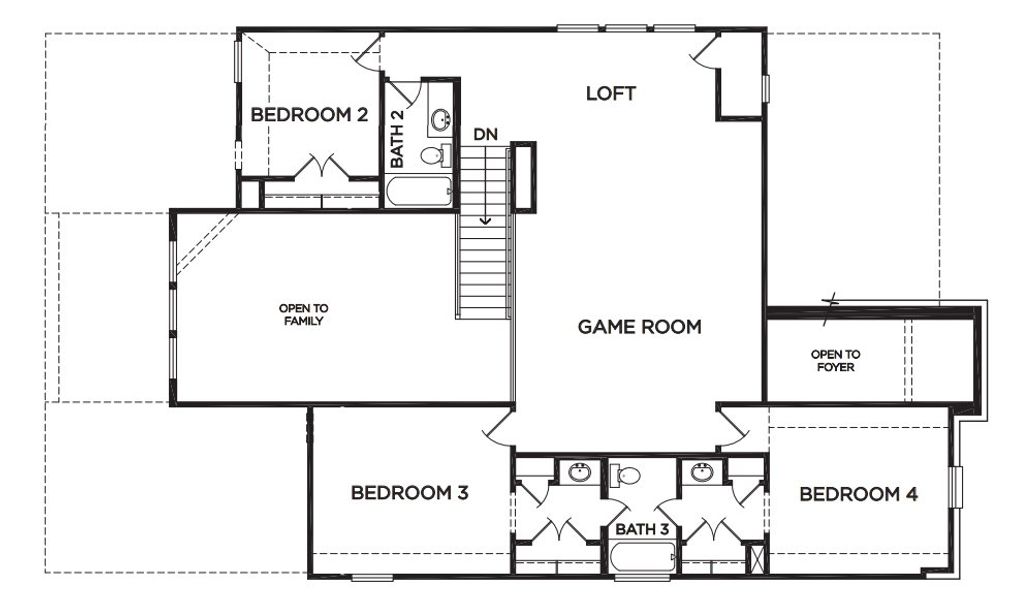 2D floor plan layout for the The Arlington by McKinley Homes in River Ranch Meadows, Dayton, TX (Image 3). 2D floor plan layout for the The Arlington by McKinley Homes in River Ranch Meadows, Dayton, TX (Image 3).