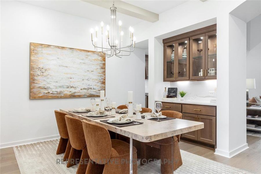 Furnished interior view inside a new home in Star Trail, Prosper (Image 32).