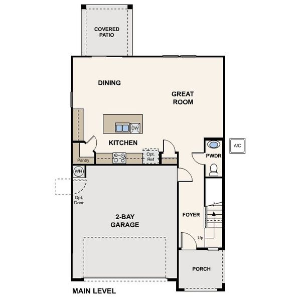2D floor plan layout of this home in Skyline Village, San Tan Valley, AZ (Image 3).