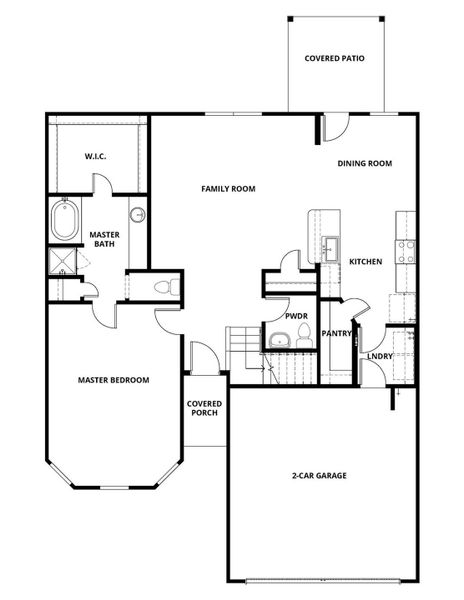 2D floor plan layout of this home in Sweetwater Ridge, Conroe, TX (Image 3).