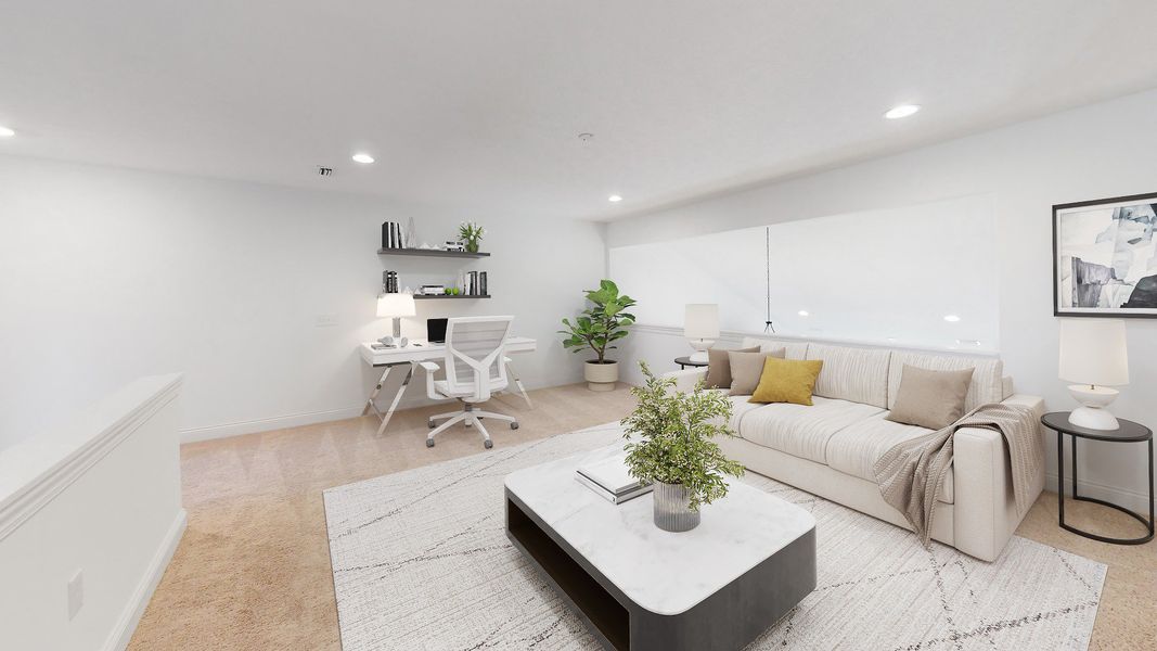 Furnished interior view inside a new home in The Courtyards at Oak Grove, Durham (Image 12).