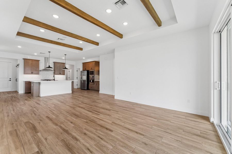 Kitchen, Dining Area & Great Room