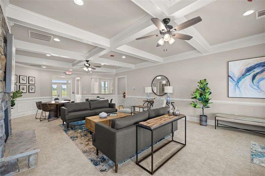 Furnished interior view inside a new home in Preserve at Dove Creek, Statham (Image 12).