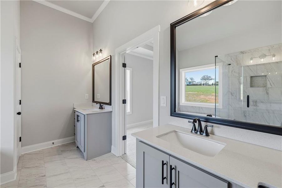Furnished interior view inside a new home in , Monroe (Image 8).