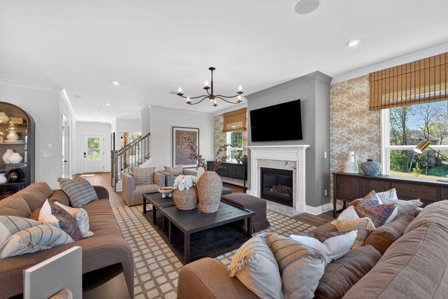 Representative furnished interior of a home built from the Riverton by Pulte Homes in Riversprings, Dacula (Image 65).
