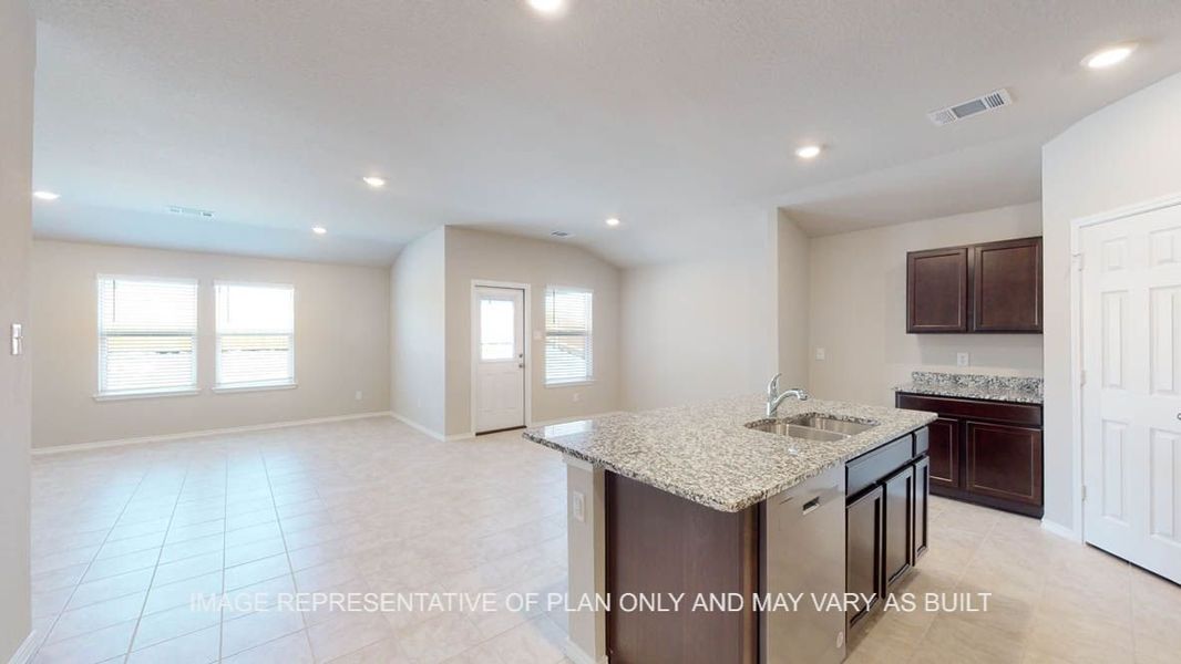 Representative furnished interior of a home built from the Texas Cali by D.R. Horton in Victory Ranch, Killeen (Image 6).