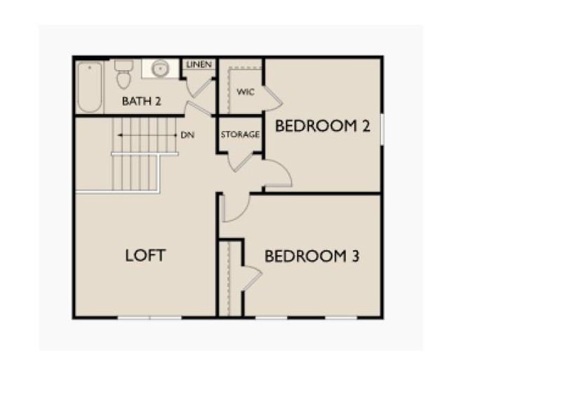 2D floor plan layout of this home in Castlewood South, Taylor, TX (Image 3).