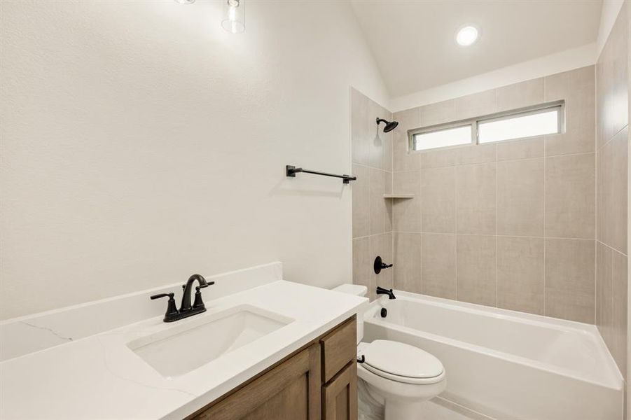 Furnished interior view inside a new home in Sunrise at Garden Valley 60-79, Waxahachie (Image 8).