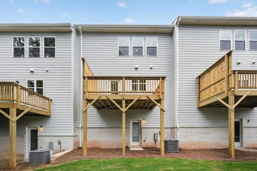 Exterior details and patio area of a home in Somerset at Veterans Memorial, Mableton (Image 23).