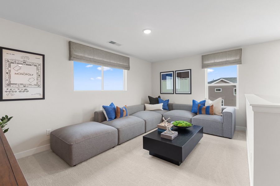 Representative furnished interior of a home built from the The Sunlight by Risewell Homes in Cordovan, Firestone (Image 14).