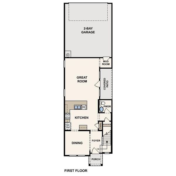 2D floor plan layout of this home in Avery Centre, Round Rock, TX (Image 4).