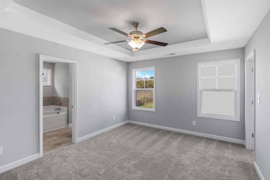 Representative unfurnished interior of a home built from the Springfield by Caviness & Cates Communities in Sutherland Station at Olde Liberty, Franklinton (Image 107). Representative unfurnished interior of a home built from the Springfield by Caviness & Cates Communities in Sutherland Station at Olde Liberty, Franklinton (Image 107).