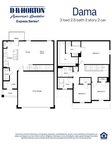 2D floor plan layout for the The Dama by D.R. Horton in Pari Estates, Lubbock, TX (Image 4). 2D floor plan layout for the The Dama by D.R. Horton in Pari Estates, Lubbock, TX (Image 4).