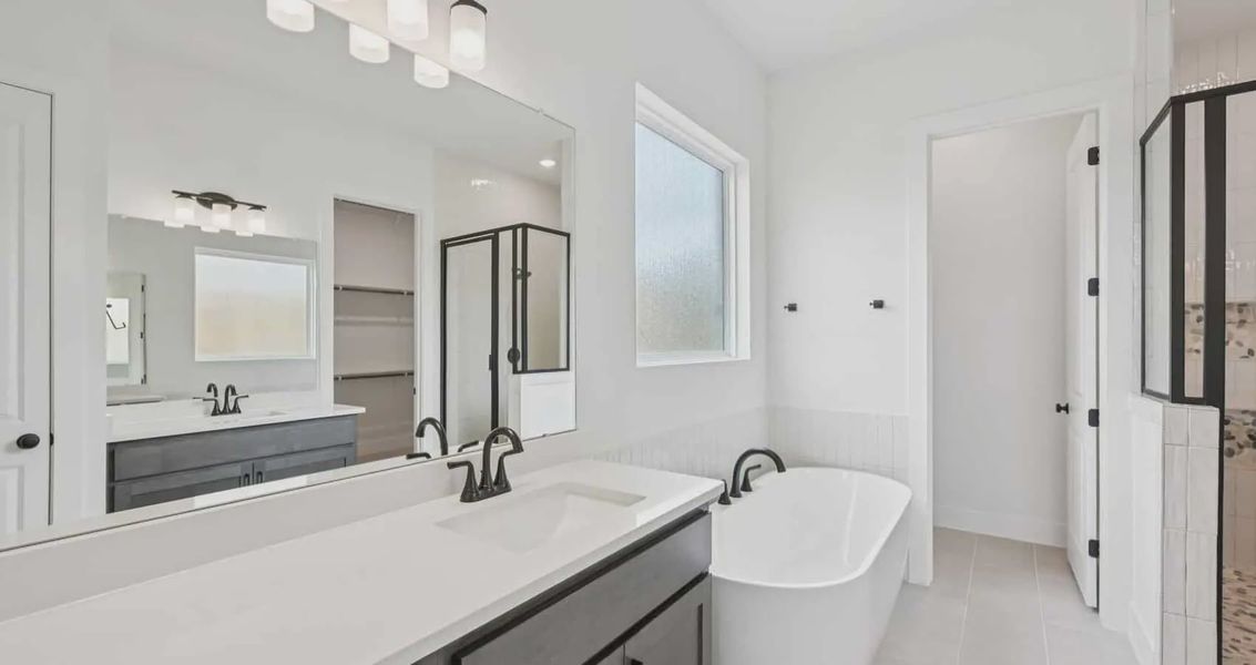 Furnished interior view inside a new home in Sunfield, Buda (Image 6). Furnished interior view inside a new home in Sunfield, Buda (Image 6).
