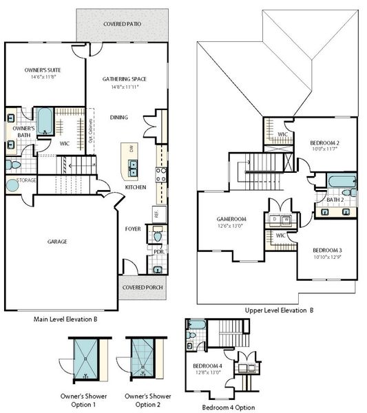 2D floor plan layout for the Danbury by Masonwood Homes in Cielo West, Round Rock, TX (Image 2). 2D floor plan layout for the Danbury by Masonwood Homes in Cielo West, Round Rock, TX (Image 2).
