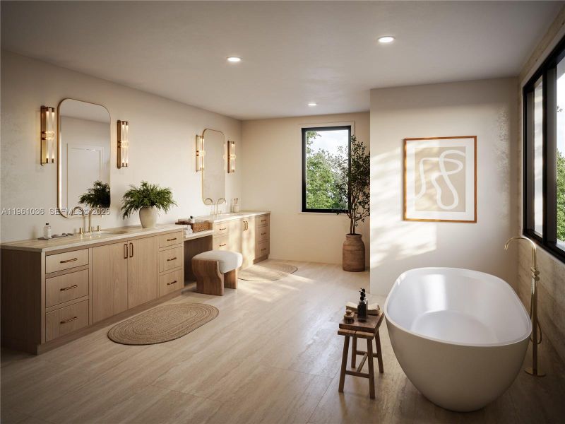 Furnished interior view inside a new home in , Miami (Image 5).