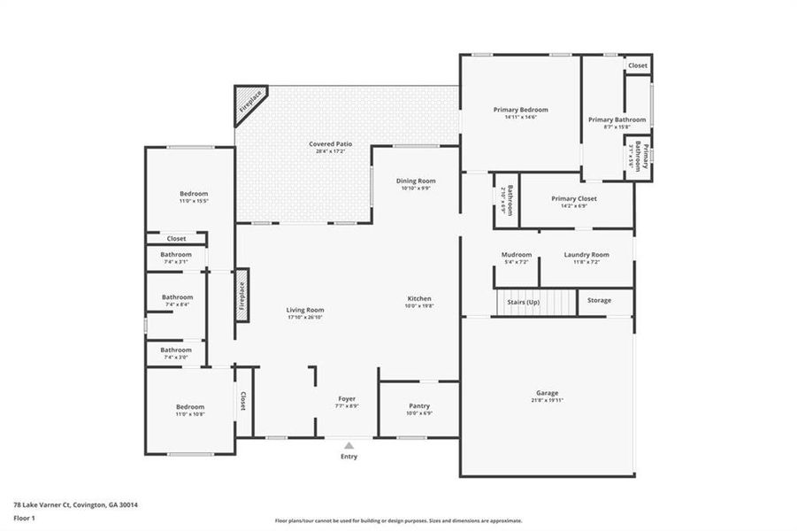 2D floor plan layout of this home in , Covington, GA (Image 5). 2D floor plan layout of this home in , Covington, GA (Image 5).
