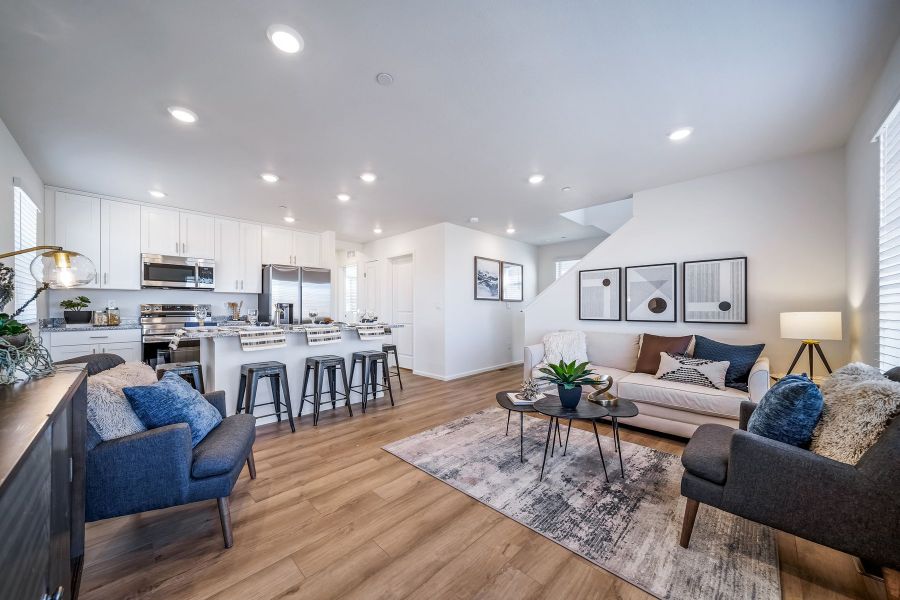 Furnished interior view inside a new home in Thompson River Ranch, Johnstown (Image 6).