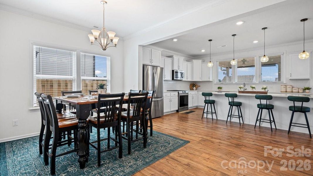 Furnished interior view inside a new home in , Statesville (Image 7).