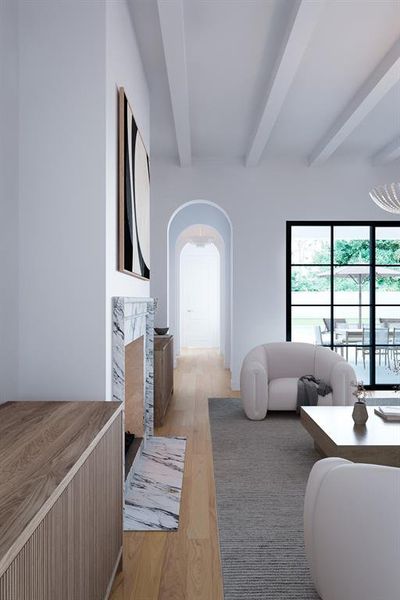 Furnished interior view inside a new home in , Dallas (Image 5).