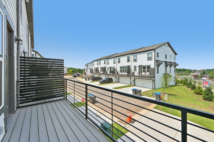 Exterior details and patio area of a home in Senata at Research Park, Charlotte (Image 21). Exterior details and patio area of a home in Senata at Research Park, Charlotte (Image 21).
