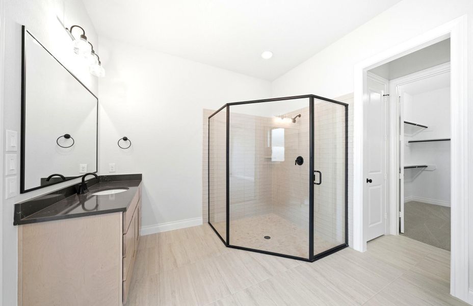 Furnished interior view inside a new home in Bridgeland 50', Cypress (Image 13).