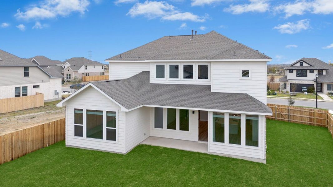 Exterior details and patio area of a home in Blackhawk, Pflugerville (Image 21).