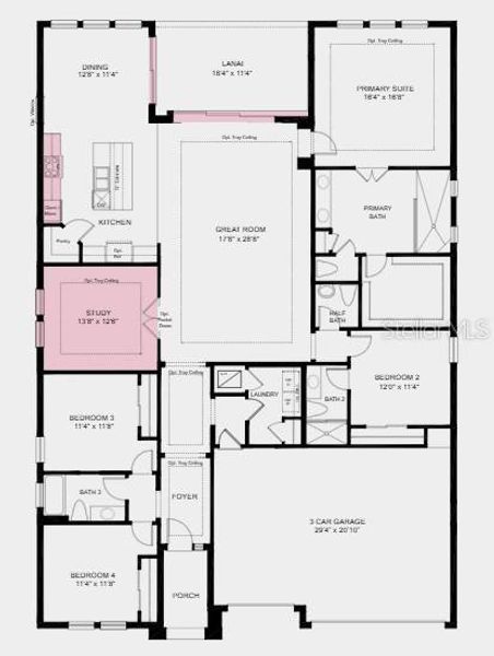 2D floor plan layout of this home in Tiburon, Nokomis, FL (Image 4). 2D floor plan layout of this home in Tiburon, Nokomis, FL (Image 4).