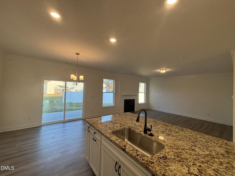 Kitchen into Family Room Kitchen into Family Room