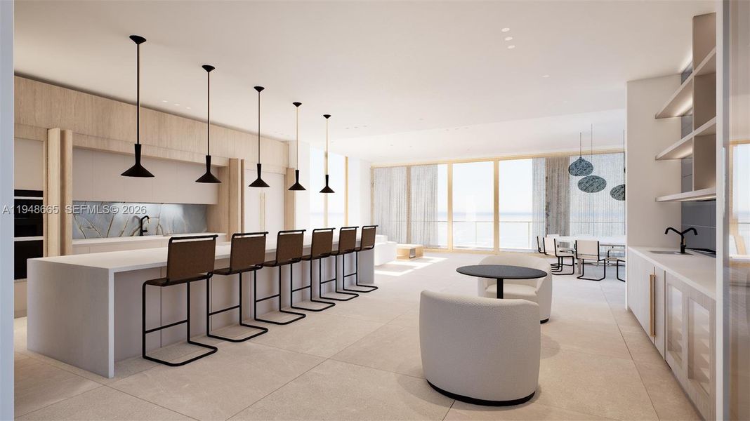 Furnished interior view inside a new home in , Miami Beach (Image 4).