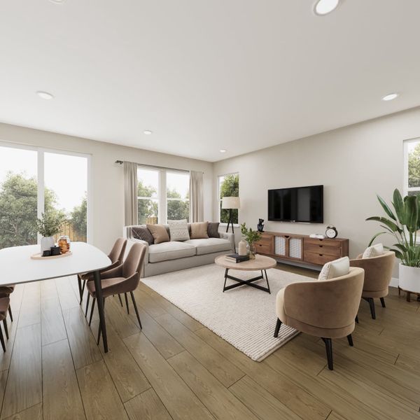 Representative furnished interior of a home built from the Peak by Taylor Morrison in Sugar Creek Alpine Collection, Loveland (Image 3).