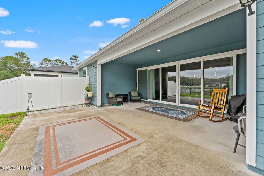 Exterior details and patio area of a home in Bradley Creek, Green Cove Springs (Image 15). Exterior details and patio area of a home in Bradley Creek, Green Cove Springs (Image 15).