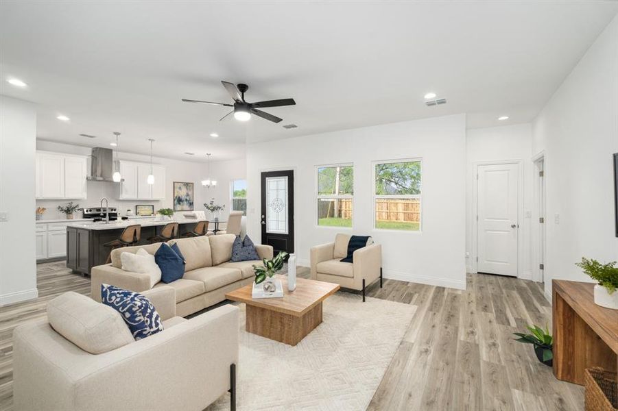 Furnished interior view inside a new home in , Gun Barrel City (Image 6).