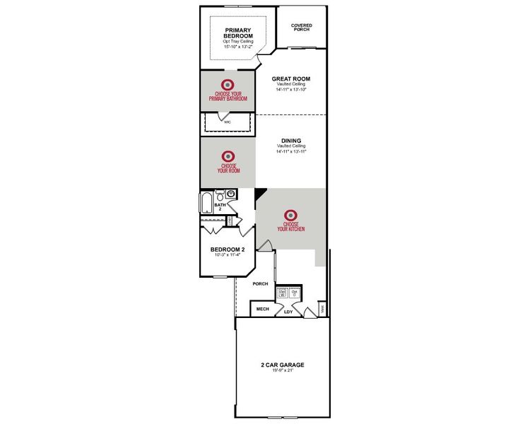 2D floor plan layout of this home in Marshfield Gardens, Longs, SC (Image 3).