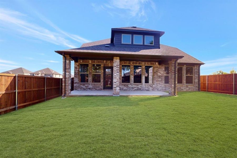 Exterior details and patio area of a home in Vintage Village, Argyle (Image 3).