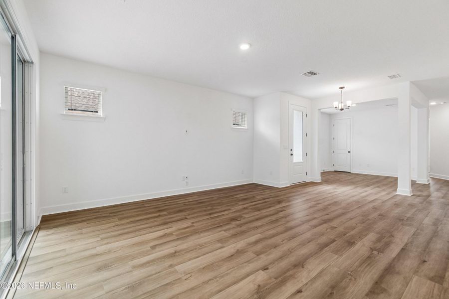 Spacious, unfurnished interior of a new home in Westerly Park at Wildlight – Villa Collection, Yulee (Image 15). Spacious, unfurnished interior of a new home in Westerly Park at Wildlight – Villa Collection, Yulee (Image 15).