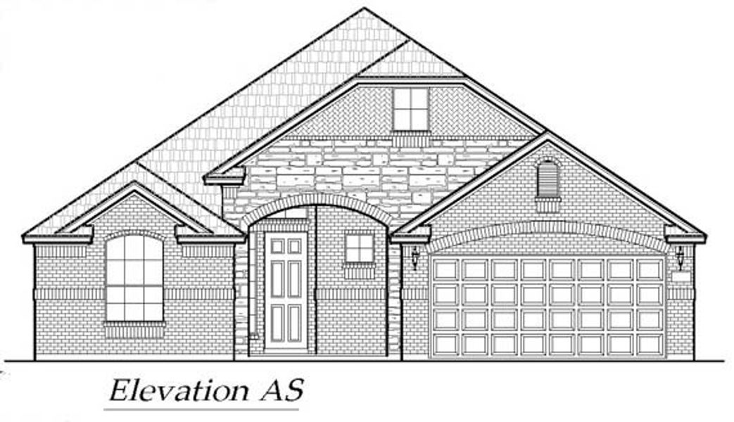 Exterior rendering of this home design in Las Lomas, Forney, TX (Image 6).