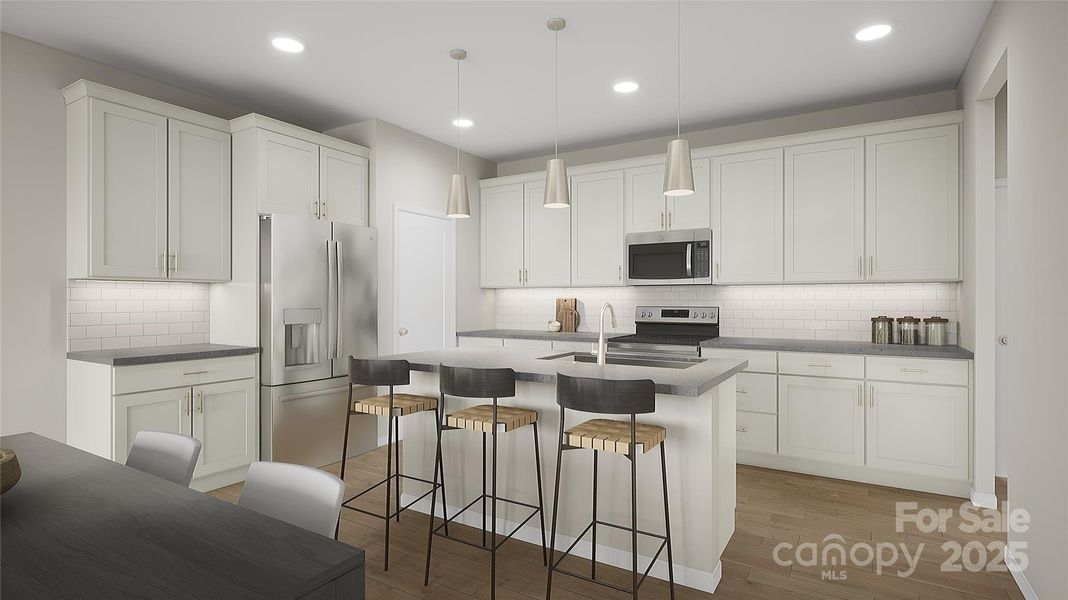 Chef's Kitchen with Thoughtfully Placed Storage and Central Island. *Virtual Rendering | Actual Finishes, Structural Selections, and Orientation May Vary. Chef's Kitchen with Thoughtfully Placed Storage and Central Island. *Virtual Rendering | Actual Finishes, Structural Selections, and Orientation May Vary.