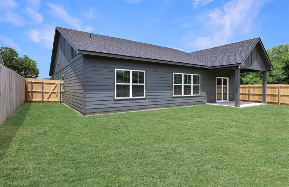 Front exterior of a new home in , Farmersville, TX, highlighting curb appeal (Image 13). Front exterior of a new home in , Farmersville, TX, highlighting curb appeal (Image 13).