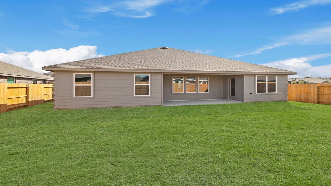 Exterior details and patio area of a home in River Ranch Meadows, Dayton (Image 4).
