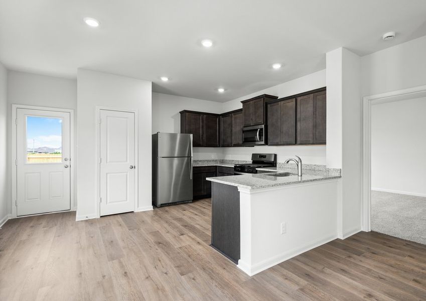 The kitchen of the Hawthorn is chef ready. The kitchen of the Hawthorn is chef ready.