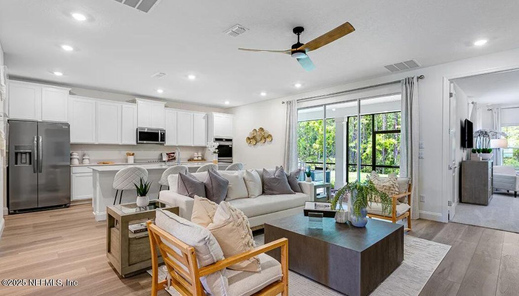Furnished interior view inside a new home in Russell Retreat, Green Cove Springs (Image 7). Furnished interior view inside a new home in Russell Retreat, Green Cove Springs (Image 7).