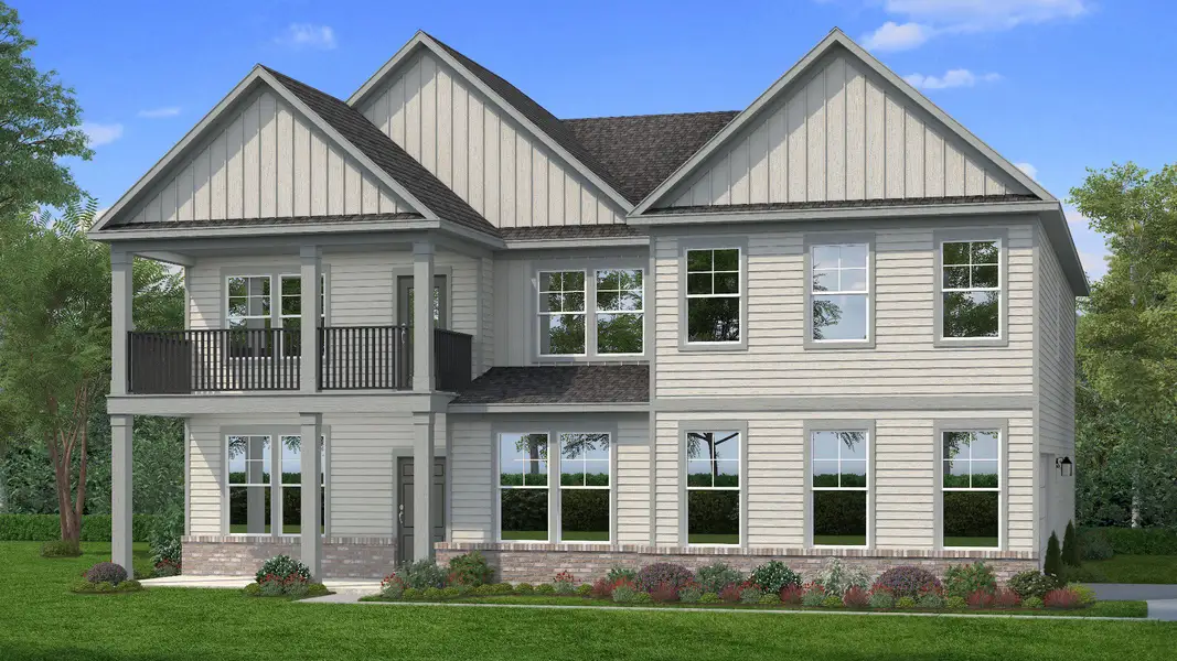Representative exterior photo of a completed home built from the Rosemary II - Side Entry by DRB Homes in Brighton, Locust Grove, GA (Image 25).