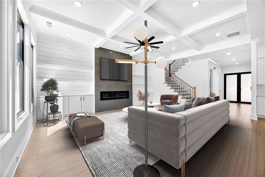 Furnished interior view inside a new home in , Auburn (Image 8).