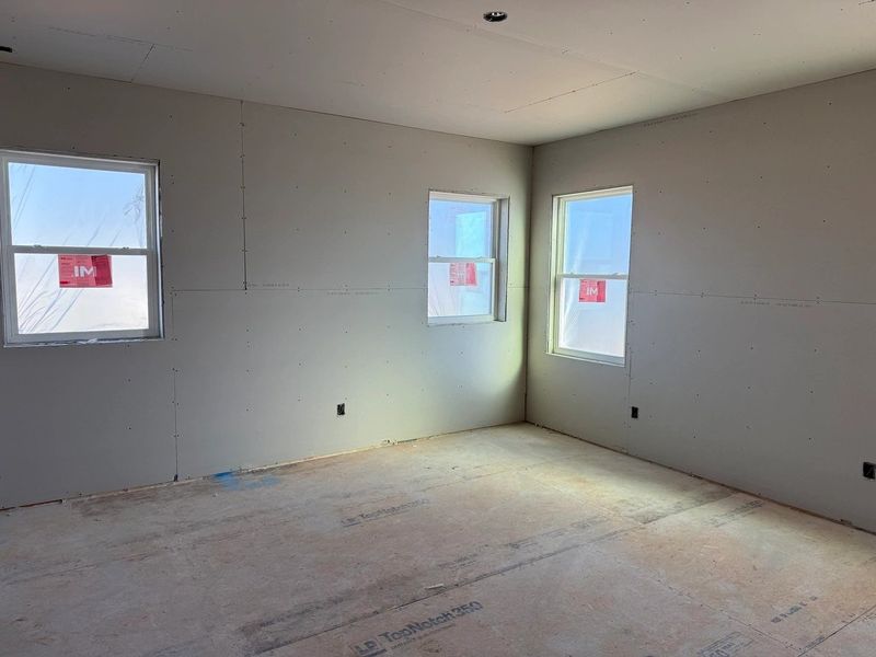 Primary Bed featuring the AW Collection® Sapphire - Confident style in layered textures and color.