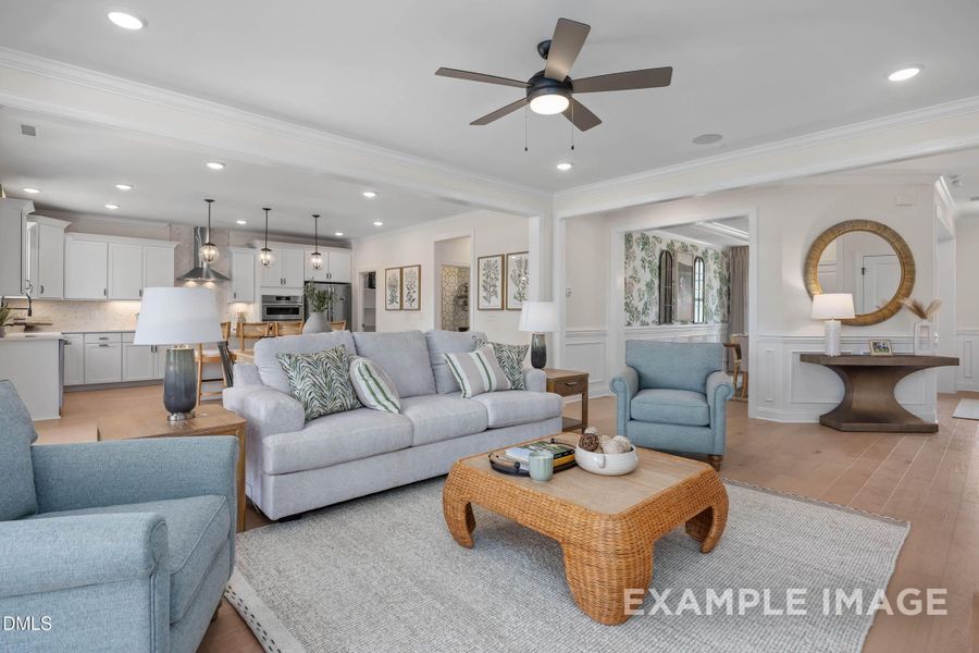 Furnished interior view inside a new home in Addison West, Holly Springs (Image 6). Furnished interior view inside a new home in Addison West, Holly Springs (Image 6).